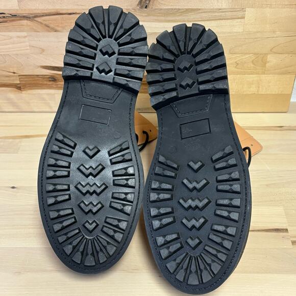 Who What Wear Camel Brown Leather Combat Boots Women’s Sz 8.5 - Picture 7 of 8